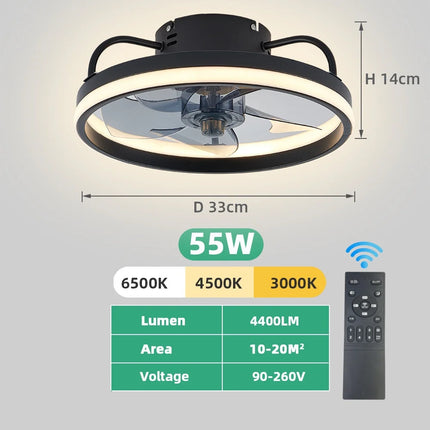 55W Ceiling Fan Light with Remote