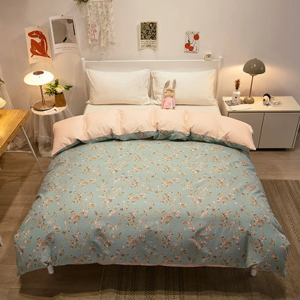 100% Cotton Duvet Cover Double Size Duvet Cover 200x230 Skin friendly Breathable Active Flower Print Pillow Cover Buy separately