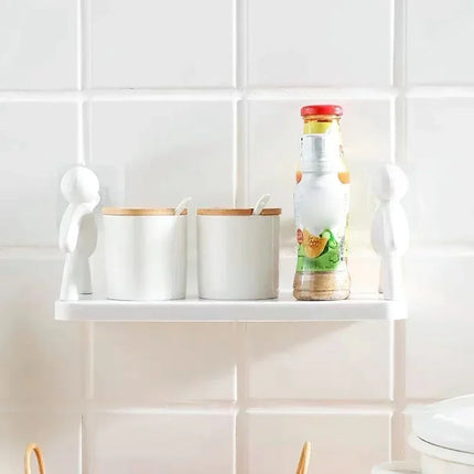 Self-Adhesive Bathroom Shampoo Storage Rack