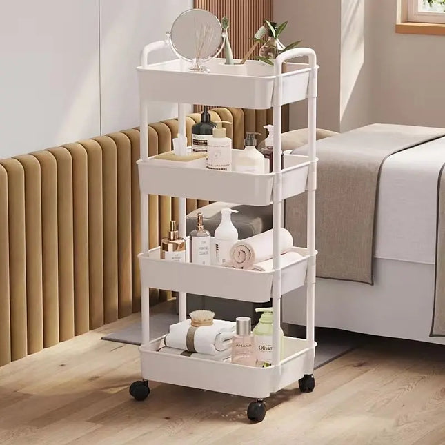 3/4 Layer Bathroom Trolley Organizer Shelf