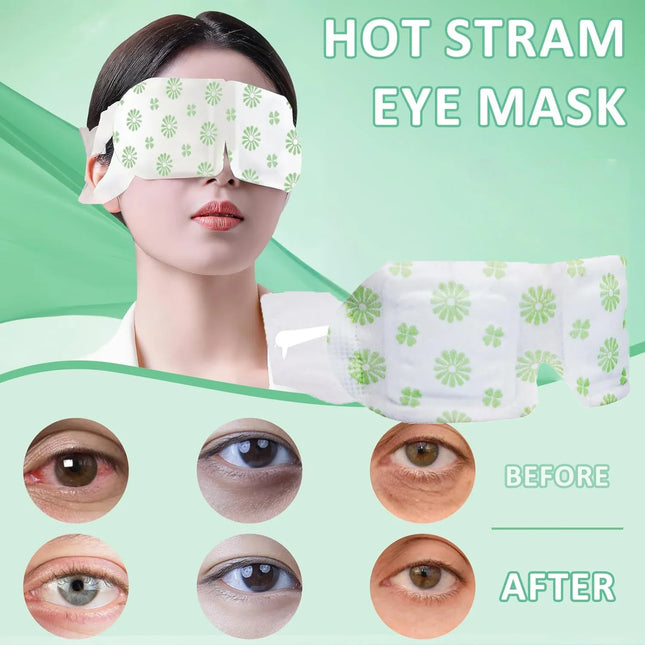 Disposable Herbal Steam Eye Mask With Warm And Hot Compress To Soothe Relax The Eyes, Shading And Eye Protection Portable Travel