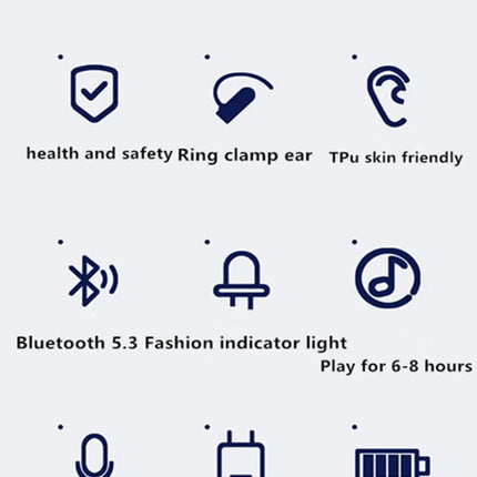 Bluetooth Earphone Clip On Monaural Inear Motion Stereo Bone Conduction Gd28 Business Wireless Earphone Mini Monaural Tws