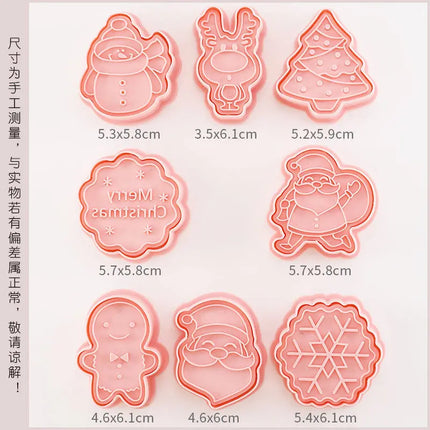 Multiple Sets DIY Cake Decorating Tools Christmas Cookie Cutters Cartoon Biscuit Mould DIY Fondant Mold Baking Tools for Kitchen