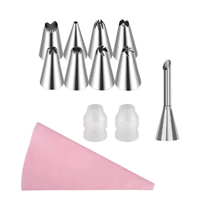 Silicone Piping Bags and Tips Set