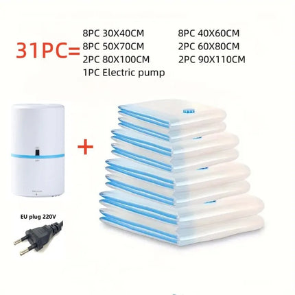 Vacuum Storage Bags More Space Save Compression Travel Seal Zipper for Clothes Pillows Bedding Closet Home Organizer