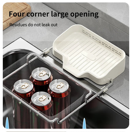 1pc Includes 50 Strainers, Kitchen Sink Strainer Drainage Shelf Multi-Purpose Storage Rack Kitchen Waste Sink Residue Mesh Shelf