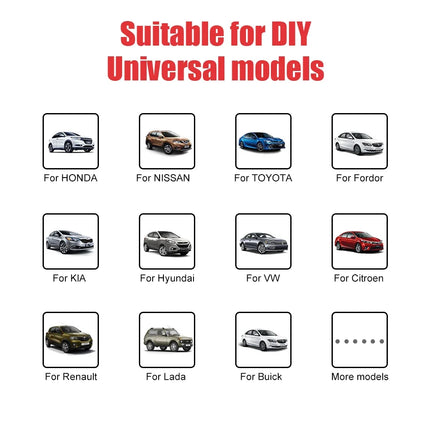 Car 3 In 1 Rear View Camera Parking Sensor Radar Set License Plate Lights Distance Control Parktronic System Universal