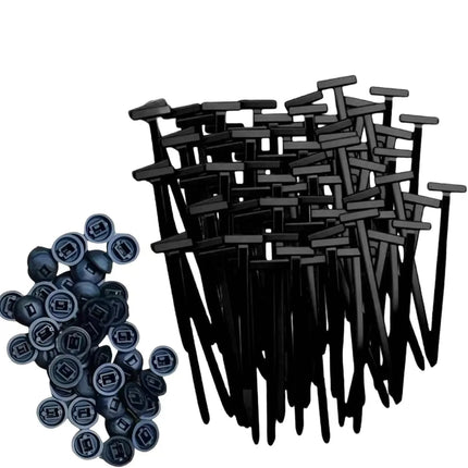 Self-locking Nylon Universal Cable Tie Buckle Heavy Duty Zip Ties with Pin & Button Car Daily Repair Fastening Strap