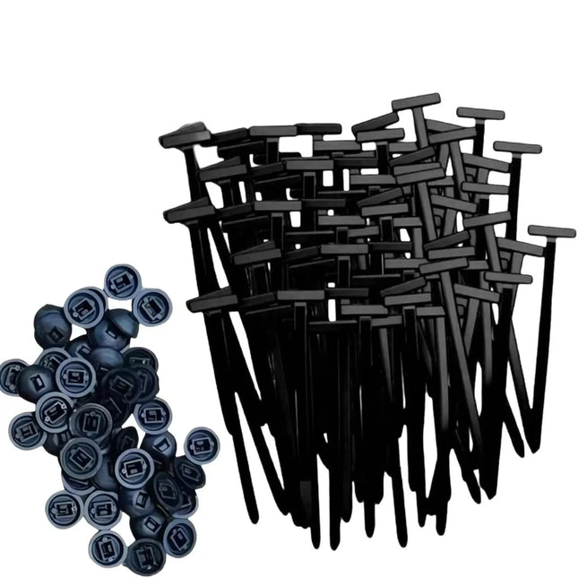 Self-locking Nylon Universal Cable Tie Buckle Heavy Duty Zip Ties with Pin & Button Car Daily Repair Fastening Strap