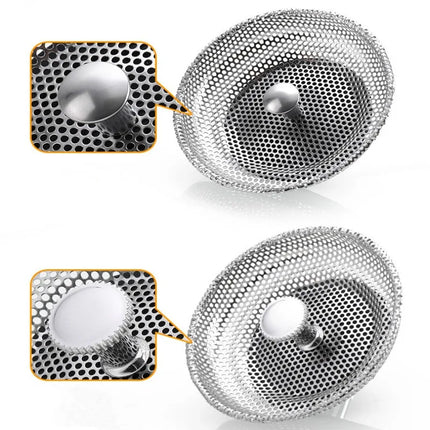 Waste Plug Sink Strainer Stainless Steel Basin Drain Filter  Shower Floor Sewer Mesh Hair Catcher Kitchen Bathroom Accessories