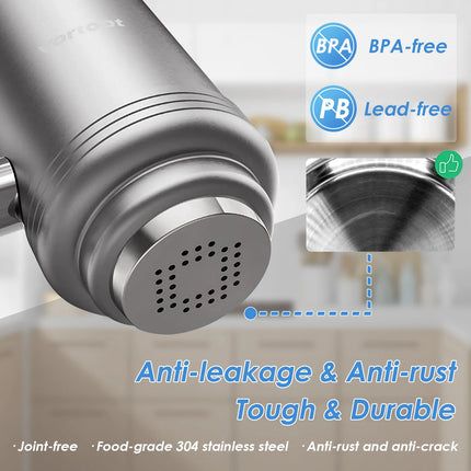 Stainless Steel Faucet Tap Water Filter Purifier System, NSF Certified Reduces Lead, Chlorine & Bad Taste Kitchen