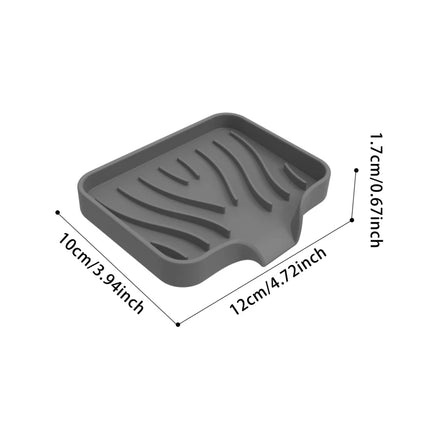 1-Pack Silicone Drain Soap Box Kitchen Bathroom Anti-slip Sink Tray Creative Washing Table Soap Tray Free Punch Drain Rack