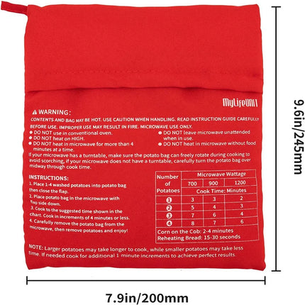 Microwave Oven Potato Cooker Bag Baked   Cooking  Quick Fast Kitchen Accessories