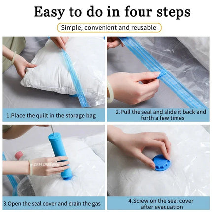 8/5/3/1PCS Vacuum Storage Bags Compression Pack Vacuum Bag for Storing Clothes Bedding Blanket Space Save Travel Bag Organizer
