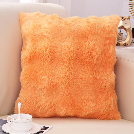 Olanly Ultra Soft Throw Pillow Cases For Sofa Decor Faux Rabbit Fur Soft Cozy Cushion Covers Plush Cushions Living Room Bed Car