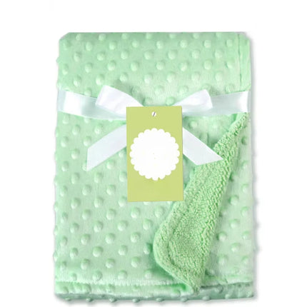 Newborn Baby Blankets Warm Fleece Thermal Soft Stroller Sleep Cover Cartoon Beanie Infant Bedding Swaddle Wrap Kids Bath Towel