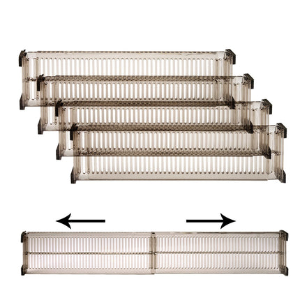 8Pcs Adjustable Plastic Drawer Divider, Organizer Separator for Underwear, Socks, Home Storage Cabinet, Expandable Grid