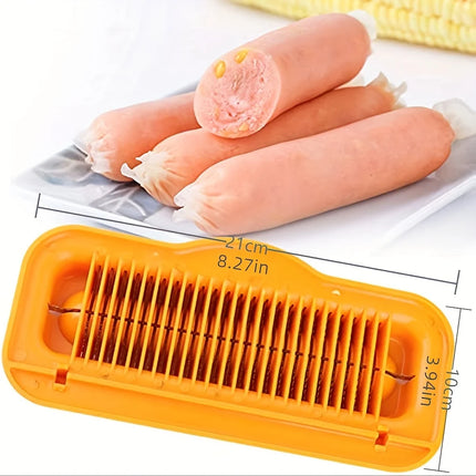 1pc Banana Slicer Stainless Steel Multifunctional Hot Dog Slicer Sausage Cutter Vegetable Strawberry Slice Kitchen Tools