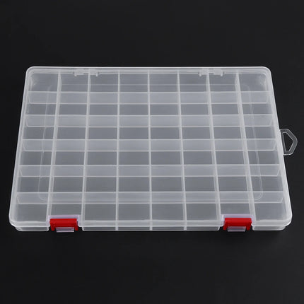48 Grids Compartment Plastic Storage Box Jewelry Earring Box Bead Screw Container Home Storage Case Display Organizer Container