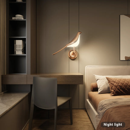 Nordic Golden Bird LED Wall Lamp