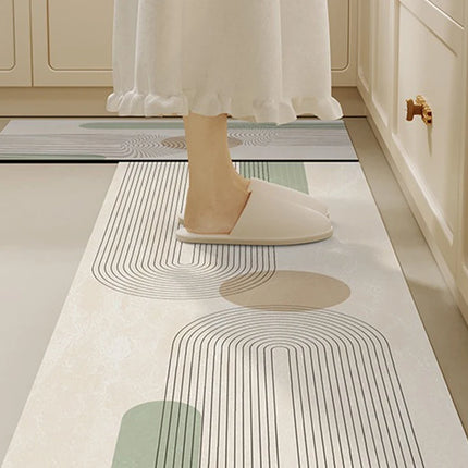 Kitchen Floor Mat Non-slip Oil-proof Carpet Pvc Leather Waterproof Foot Mats Wipeable No-clean Rug Long Strip Decoration Carpets