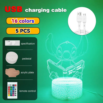 3D Stitch Night Light