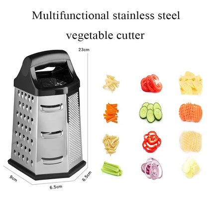 Multifunctional 6-Sided Stainless Steel Box Grater