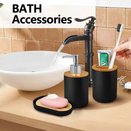 Bathroom Set Soap Dispenser Toothbrush Holder