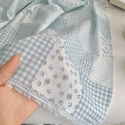 0.5/1/2 Yard 100% Cotton Fabric Fresh Simple Style Patchwork Floral Print for DIY Clothing,Homewear,Bedding, Tablecloth, Curtain