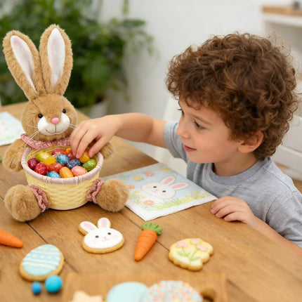 Easter Basket Cute Bunny Shape Eggs Container Candy Storage Basket for Kids Party Home Holiday Family Gatherings Food Snacks