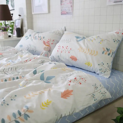 Summer Bedding Set 2024 Ins Twin Queen Duvet Cover Flat Sheet Pillowcase No Filler Girl Boys Hotel Home Bed Linens