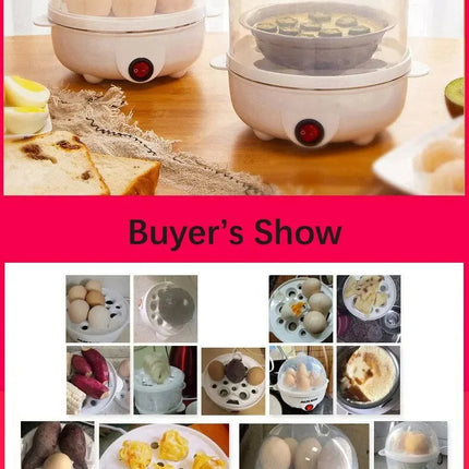 220V Multifunctional Electric Egg Boiler Double Layers Egg Cooker Mini Steamer Poacher Kitchen Cooking Breakfast Machine