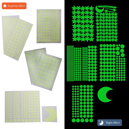 Glow in Dark Moon Stars Wall Stickers