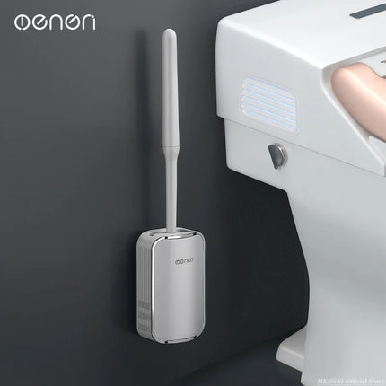Wall-Mounted Quick-Drain Toilet Brush Set