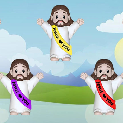 30-200Pcs Little Jesus Figures Jesus Loves You Figures Baby Jesus Figure Mini Jesus Bulk for Religious Gifts Easter Egg Fillers