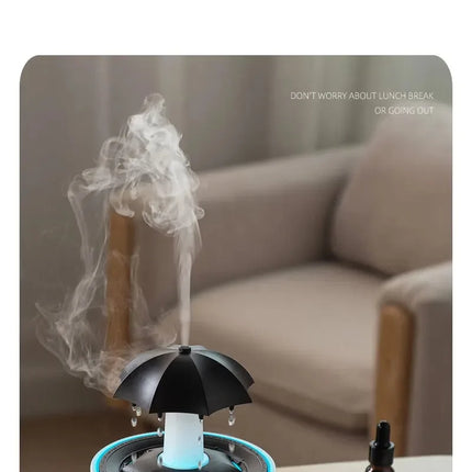 Colorful Rain Drop Aroma Diffuser with Rotating Water Mist 300ml Ultrasonic Humidifier/Remote Control/Timer/LED Light