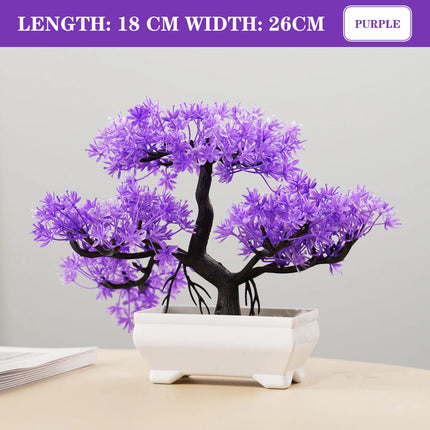 Artificial Bonsai Tree Potted Plant Small Table Decor