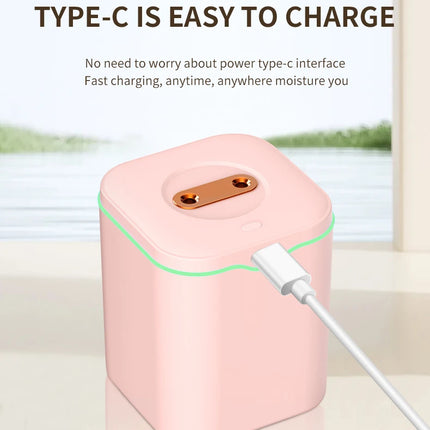 2000ml Large Capacity Double Spray Port Air Humidifier USB Silent Aromatherapy Diffuser Cool Mist Maker for Bedroom Home Office