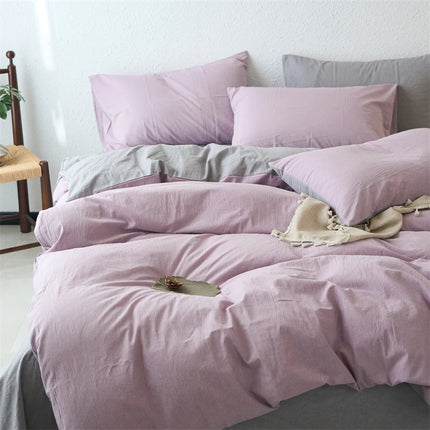 2025 New All-cotton Quilt Cover Class A Yarn-dyed Washed Cotton Single Bed Cover Solid Light Blue Breathable Bedding 220x240