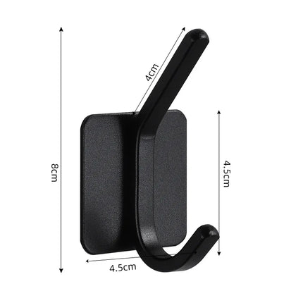 Self-adhesive Bathroom Hook Key Bag Shower Door Robe Towel Adhesive Hanger Kitchen Accessories For Organizer Wall Stickers Hooks