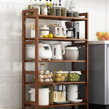 Kitchen shelf, floor standing multi-layer product collection, household pot seasoning shelf, fruit and vegetable bowl and dish s