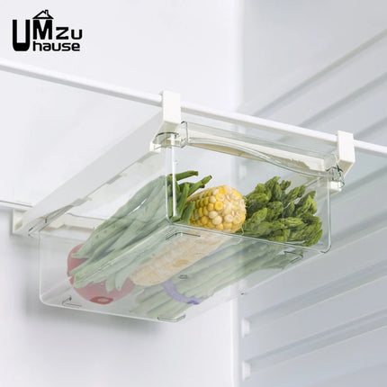 Hanging Refrigerator Box Eggs Fruit Food Vegetable Storage Slide Out Drawer Tray Transparent Fridge Container Kitchen Organizer