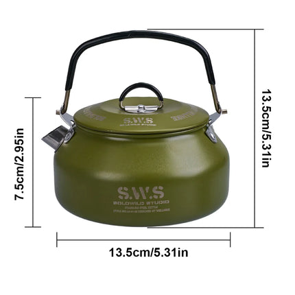 0.8L Stainless Steel Portable Camping Kettle