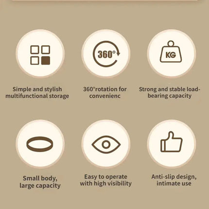 Rotating Tray Spice Rack Pantry Cabinet Turntable With Base Storage Bin Kitchen Organizer For Seasoning Cosmetic Storage Box