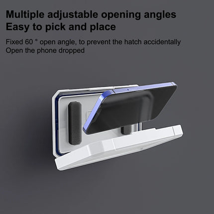 Adjustable Waterproof Shower Phone Holder 360 Degree Rotation Wall Mirror Mount Mobile Phone Holder for Bathroom Bathtub Kitchen
