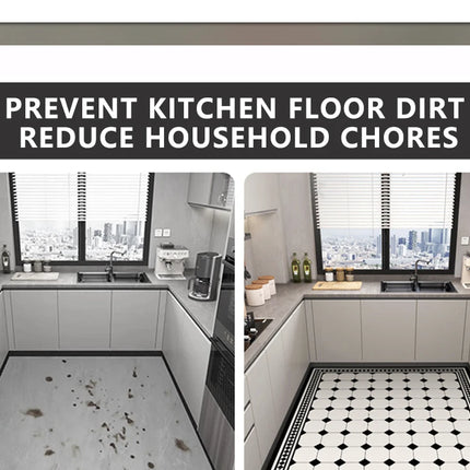 Kitchen Floor Mat Non-slip Oil-proof Carpet Pvc Leather Waterproof Foot Mats Wipeable No-clean Rug Long Strip Decoration Carpets