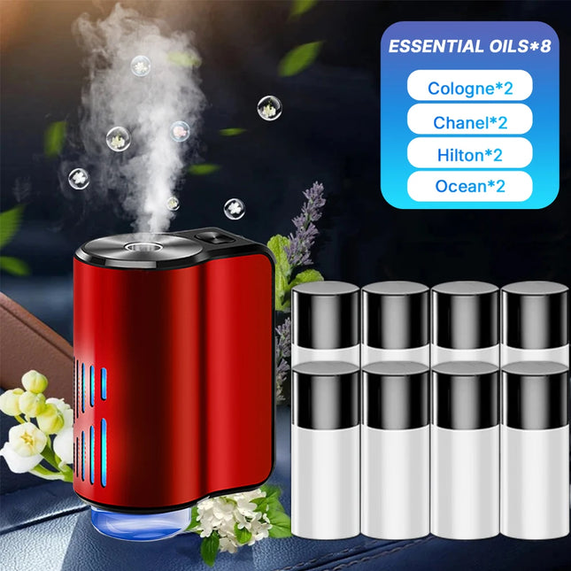 Smart Car Air Freshener Fragrance Diffuser Mist Humidifier with Essential Oil 3 Gear Adjustable Aromatherapy Interior Accessory