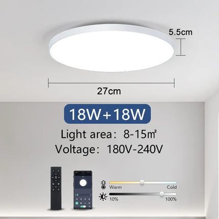 Smart LED Ceiling Lamp with Remote Control