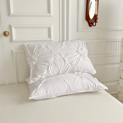 3pcs Bedding Cover, Big Pinch Pleat Duvet Cover, Soft Microfiber Bedding Set with Zipper Closure & Corner Ties