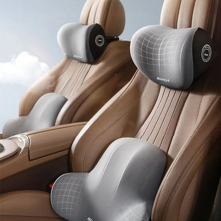 Memory Foam Car Neck Cushion Car Lumbar Support For Car Supplies Universal Neck Pillow Waist Cushion Car Seat Car Accessories